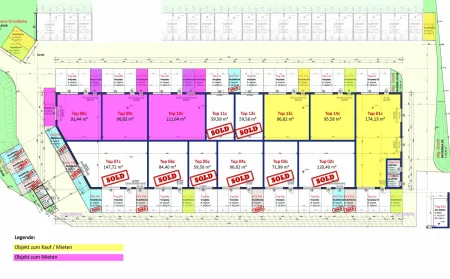 Betriebs-/Produktions- oder Lagerhallen mit Flächen von 59 - 175 m² im Gewerbepark Rüstorf / Schwanenstadt zu verkaufen / vermieten (Top 14c)