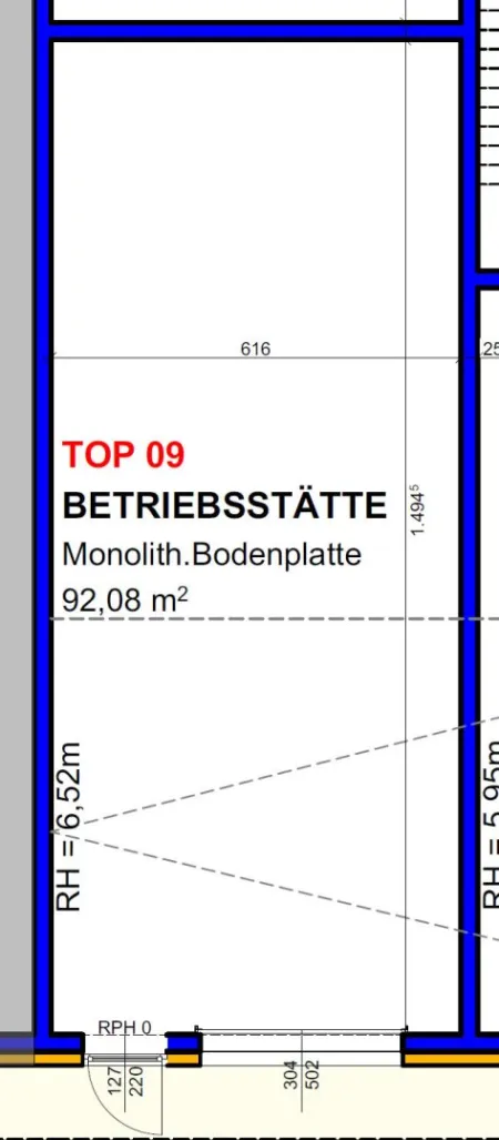 Betriebs-/ Büro-/ Produktion-/ Lagerflächen zwischen ca. 50 - 308 m² Fläche für Start-Ups und Gewerbebetriebe im Grünwallpark Ansfelden zu vermieten (Top 09) - Bild