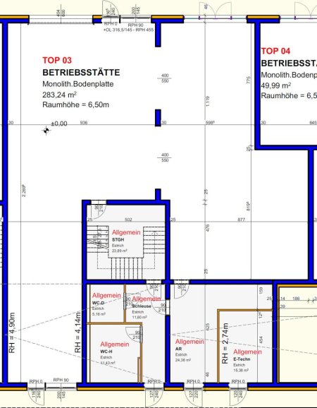 Betriebs-/ Büro-/ Produktion-/ Lagerflächen zwischen ca. 50 - 308 m² Fläche für Start-Ups und Gewerbebetriebe im Grünwallpark Ansfelden zu vermieten (Top 03)