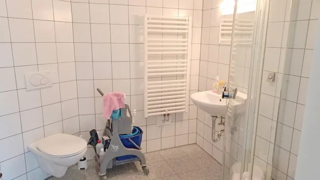 Badezimmer mit Dusche und WC