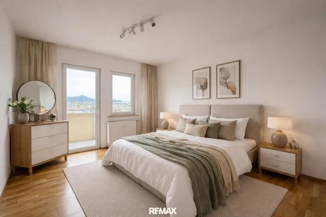 Helles Schlafzimmer (KI Visualisierung)