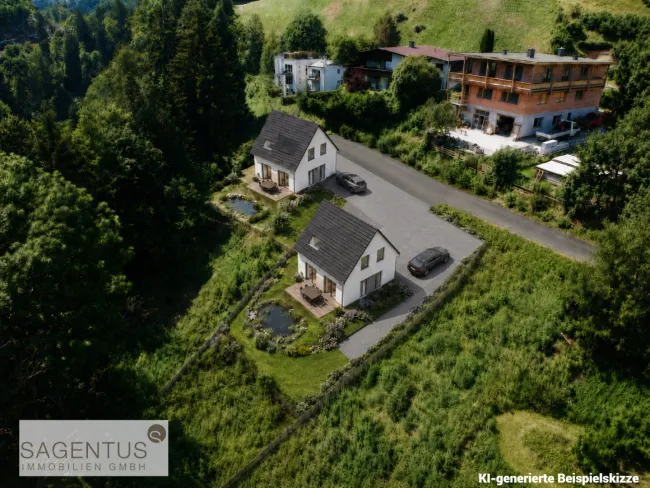 NAHE INNSBRUCK: Sonniges Grundstück im GRÜNEN mit geplantem NEUBAU-Einfamilienhaus zu kaufen! - Titelbild