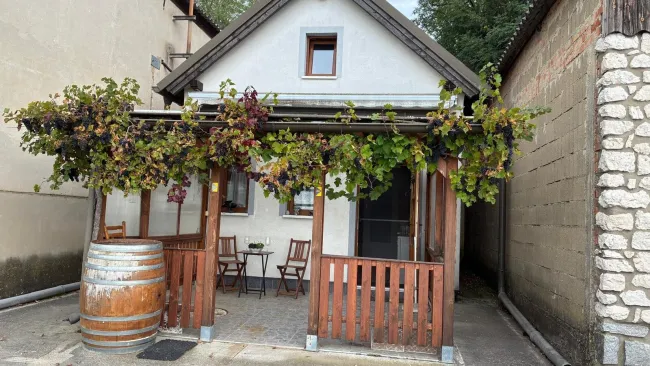 Traumhafte Presshaus-Oase in Jetzelsdorf - vollsaniert, Wohnküche, Schlafzimmer, Bad, WC - Bild