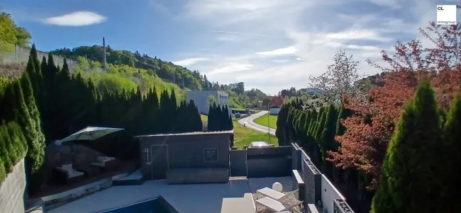 Ausblick von der OG-Terrasse/Balkon Richtung Westen