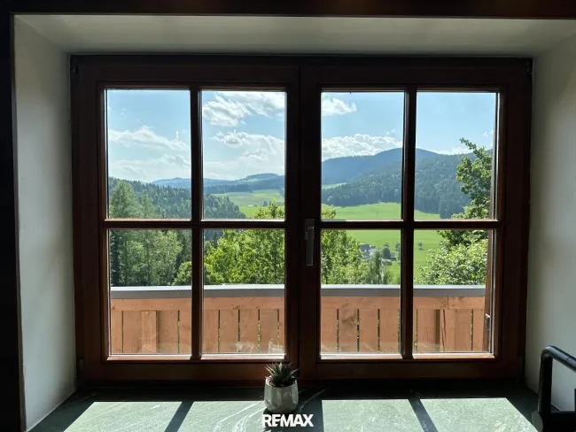 Blick ins Grüne beim Kochen