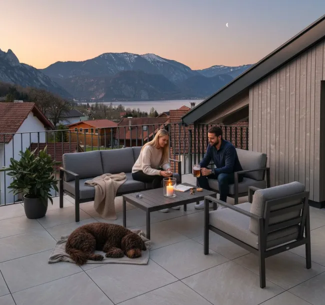 Traumhafte Penthousewohnung mit Attersee-Blick: Erstbezug mit Balkon und Terrasse! - Bild