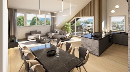 Dachgeschoßwohnung inkl. SEEBLICK – Erstbezug mit Terrasse und 3 Zimmern!