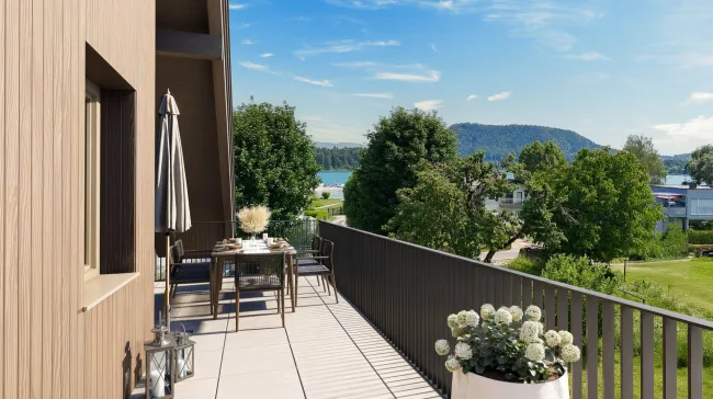 Dachgeschoßwohnung inkl. SEEBLICK – Erstbezug mit Terrasse und 3 Zimmern! - Titelbild