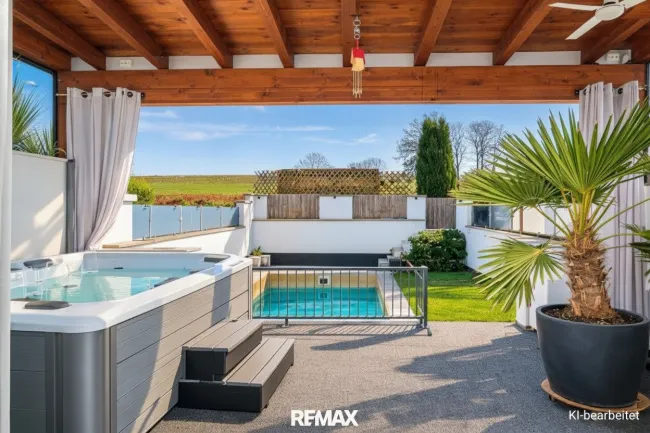 Reihenhaus mit Pool, viel Platz & sonniger Lage in Steinhaus - Titelbild