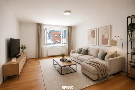 Wohnzimmer (virtuell eingerichtet)