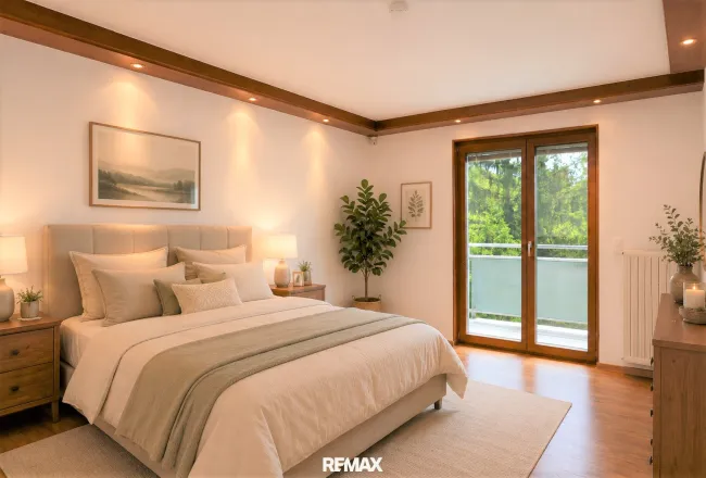 Schlafzimmer (virtuell eingerichtet)