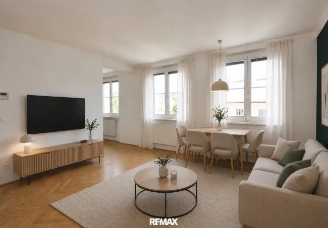Wohnzimmer (virtuell eingerichtet)