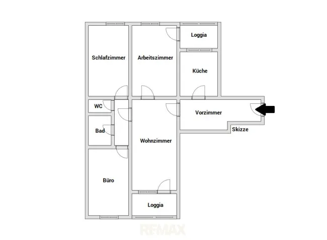 Grundriss Wohnung 1050 Wien