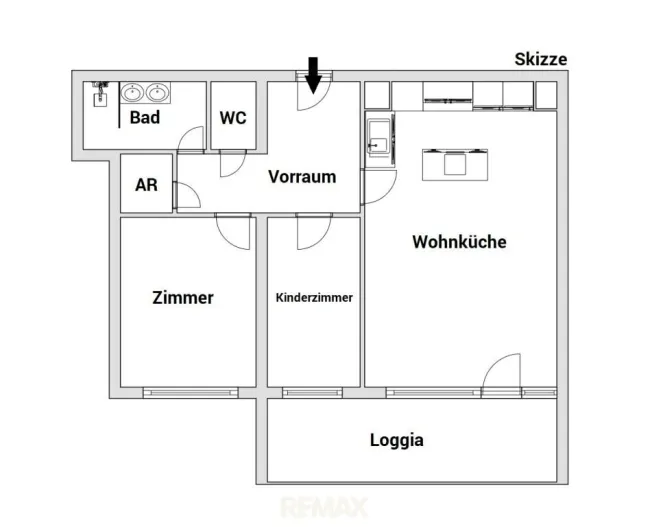 Grundriss Braunschweiggasse SB