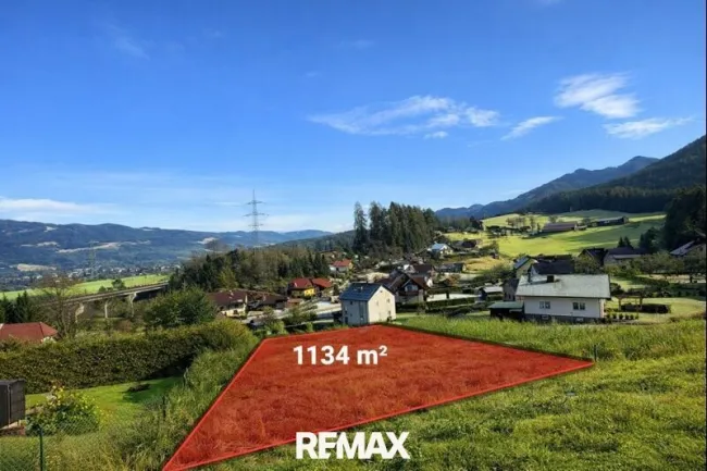 *** TOP ANGEBOT 1134m² Baugrundstück 572/3 in Krieglach: Ruhige, Erhöhte Lage mit wundervollem Ausblick *** - Titelbild