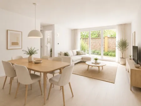 Lichtdurchflutete 2-Zimmer-Gartenwohnung mit 2 Terrassen und Eigengarten – insgesamt ca. 28 m² Freifläche