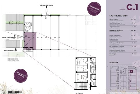 Grundriss Halle u. Büro