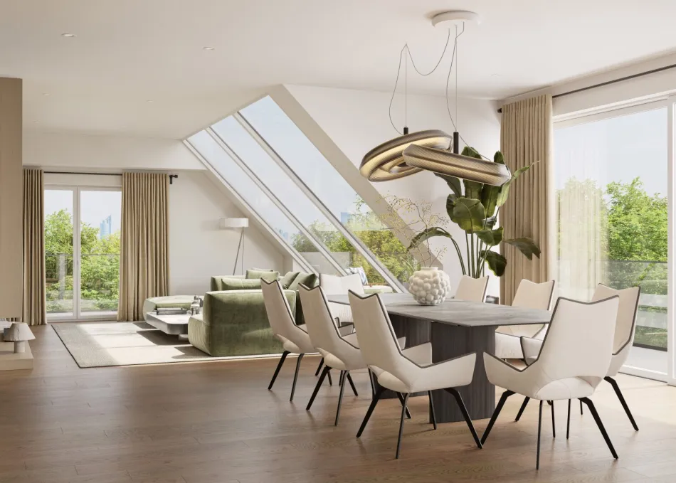 PROVISIONSFREI – Cottageviertel – Exklusive Dachgeschosswohnung mit ca. 121 m² Wohnfläche und ca. 57 m² Terrasse - Bild