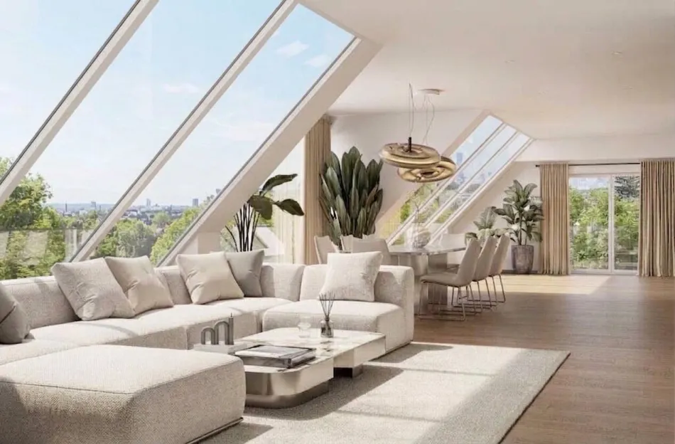 PROVISIONSFREI – Cottageviertel – Exklusive Dachgeschosswohnung mit ca. 126 m² Wohnfläche und ca. 57 m² Terrasse - Titelbild