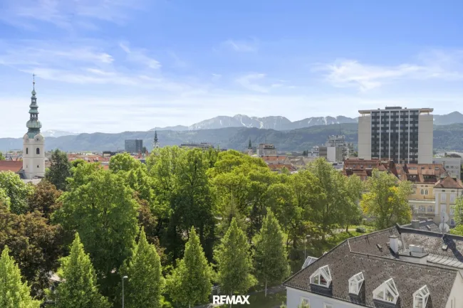 Stadt- und Bergblick