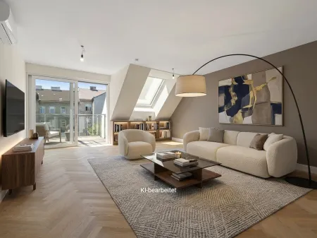 Exklusive Dachwohnung auf einer Ebene in Toplage