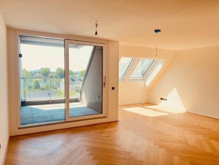 Dachgeschoss mit Blick zur Alten Donau