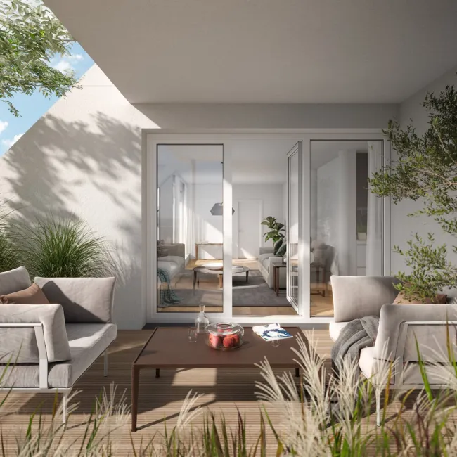 P R A X I S 2-Zimmer Erstbezug mit Loggia im EG (erweiterbar auf 87m² noch möglich) - Bild