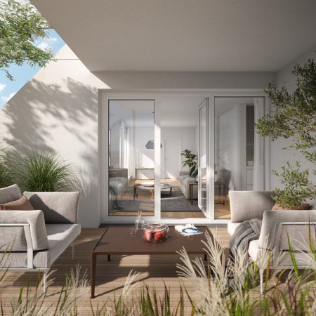 2-Zimmer Erstbezug mit Loggia im EG