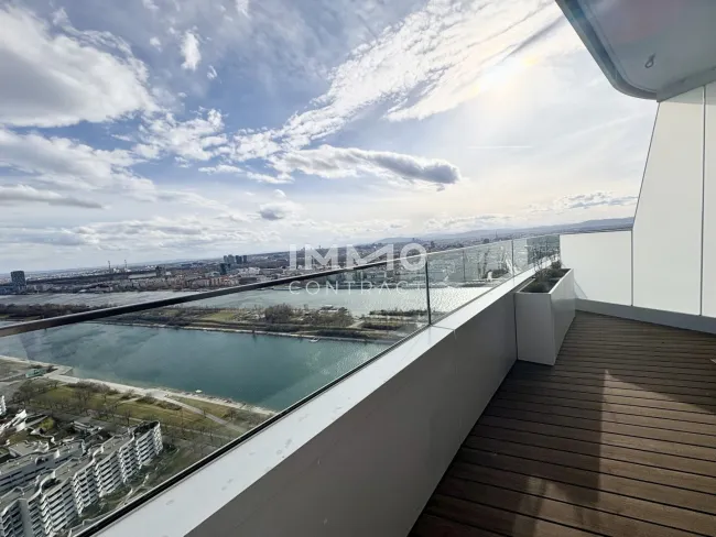 Balkon Richtung Alte Donau, Neue Donau