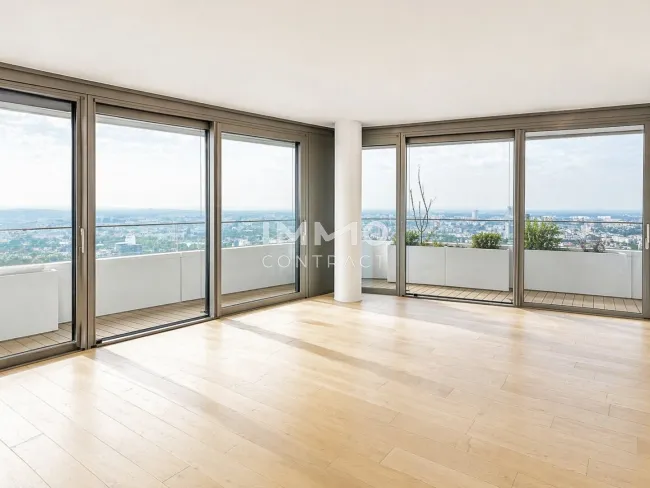 Exklusive 120m² Luxuswohnung mit 20m² Balkon & atemberaubendem Kahlenberg-Blick im 45. Stock - Bild