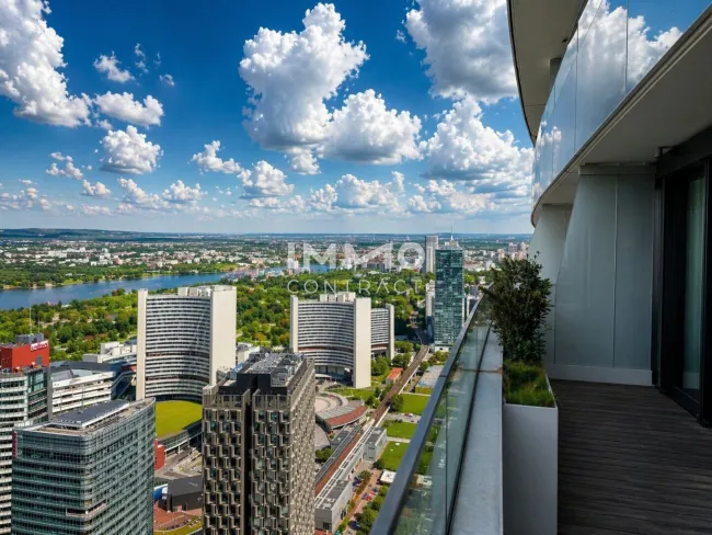 DANUBEFLATS: 41. Etage - Stephansdom, Prater & Donaublick - Bild
