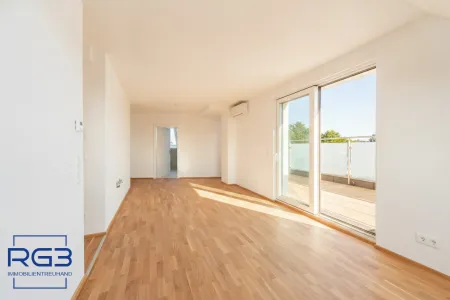 Weitblick DG-Wohnung in 1220 Wien: Erstbezug mit 4 Terrassen.