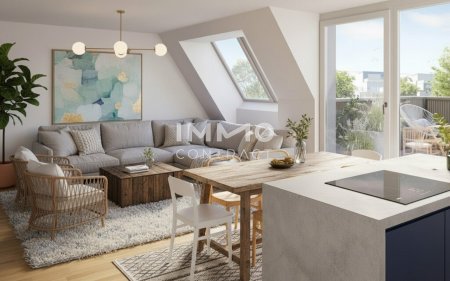 Provisionsfreier Erstbezug: Helle, moderne 3-Zimmer-Dachgeschoßwohnung mit großer Loggia