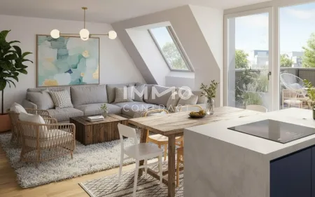 Provisionsfreier Erstbezug: Helle, moderne 3-Zimmer-Dachgeschoßwohnung mit großer Loggia