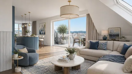 Geräumige Zweizimmer-Wohnung mit westseitigem Balkon und ganz viel Ruhe (klimatisiertes DG)