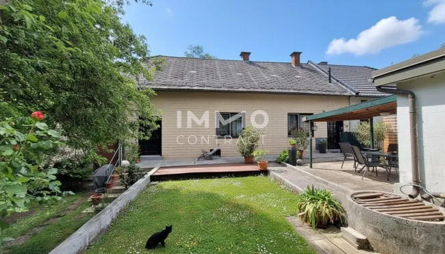 Kleines Einfamilienhaus in ruhiger Lage neben Ybbsfluß, mit abgeschlossenen Garten und Garage - Titelbild