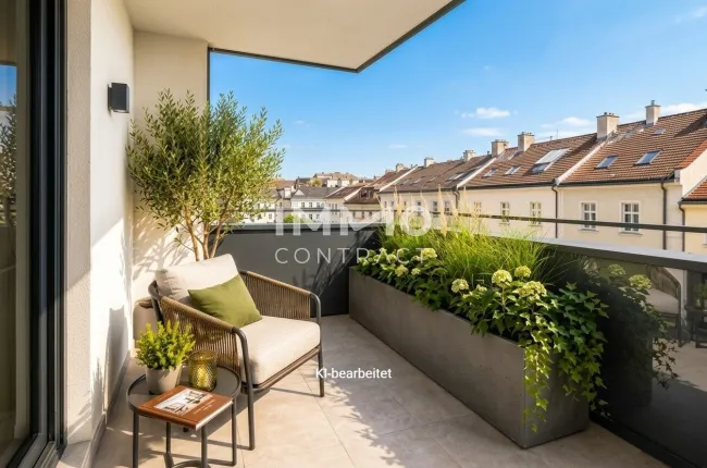 Wohnen auf höchstem Niveau – 2-Zimmer-Neubau mit Westbalkon & Loggia nahe Schönbrunn - Titelbild