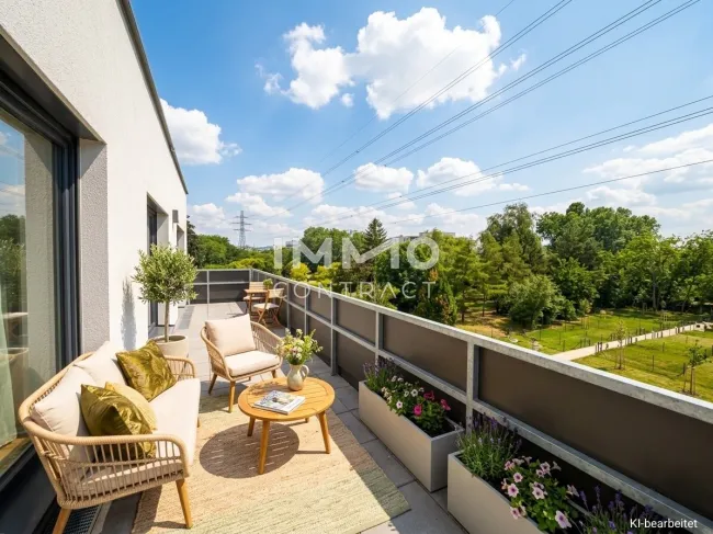 Traumhafte 3-Zimmer Wohnung mit großer hofseitiger Terrasse & Garten im Hof - Titelbild