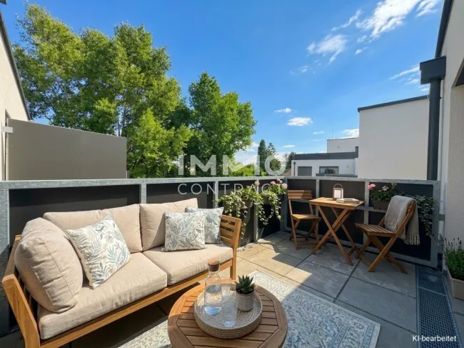 Hofseitige 2-Zimmer-Terrassenwohnung mit zusätzlichem Privatgarten – seltene Gelegenheit! - Titelbild