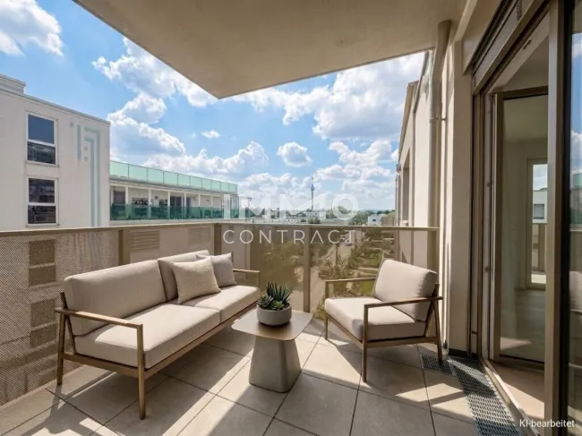Sonnige 2-Zimmer-Balkonwohnung nahe Alte Donau mit Blick auf den Donauturm! - Bild