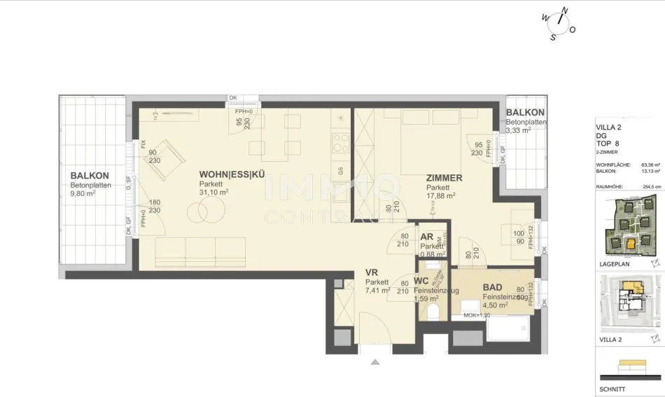 2/8 Ostbalkon
