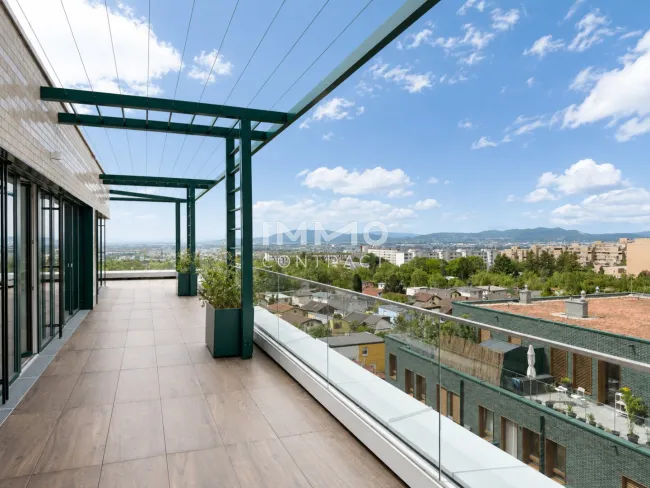 Sonnenpenthouse mit 90m2 Terrasse und Ausblick: Provisionsfrei - Wohnung + Büro mit luxuriöser Ausstattung - Bild