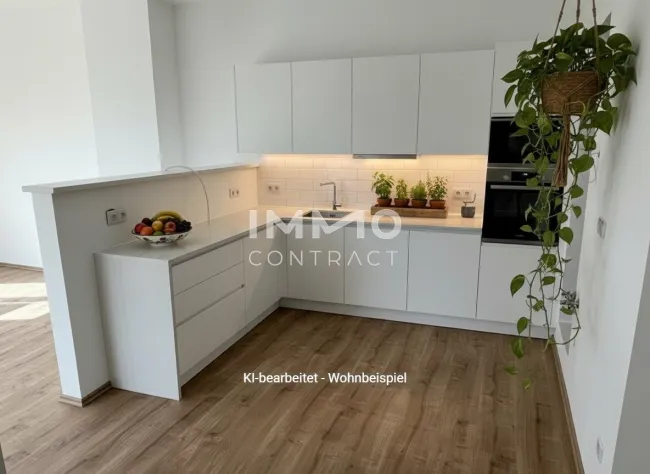 Familienfreundliche 4-Zimmer-Wohnung mit Schwimmteich in ruhiger Grünlage - förderbar - Titelbild
