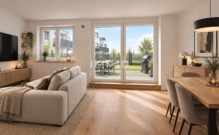 BAUSTART! 3-Zimmer-Gartenwohnung mit traumhafter Abendsonne – Ihr persönliches Sonnenparadies