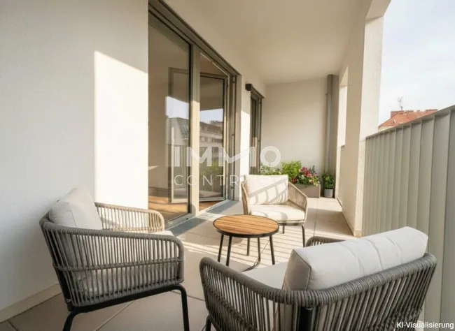 Top angebundene Anlegerwohnung im Erstbezug – 3 Zimmer mit Loggia - Titelbild