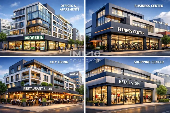 Verfügbare Gewerbe. Catering, Retail, Fitness,- ,Veranstaltungs- und Büroflächen sowie,Laborflächen,in optimale Lagen Wiens - Titelbild