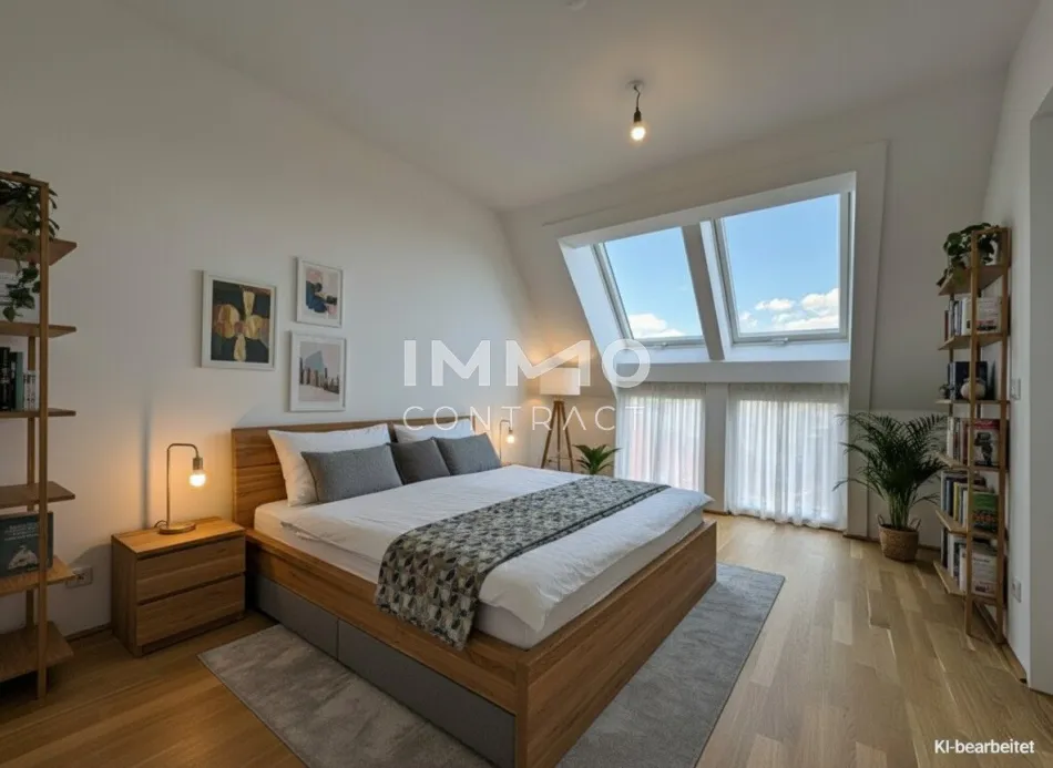 BEIM DONAUUFER: Effizient investieren - Klimatisierter 2-Zimmer-Erstbezug im Dachgeschoss - Titelbild
