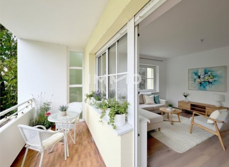 60qm- ruhige 2Zi-LOGGIA- MIETE inkl. Parkplatz, großes Kellerabteil (unmöbliert, aber mit Küche!)
