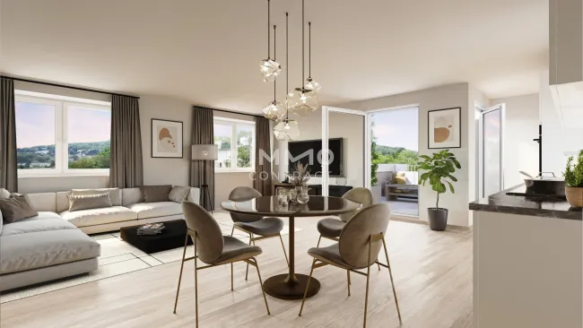 68 m² Wohnkomfort mit großer Terrasse – nachhaltiger 2-Zimmer-Neubau nahe U4 mit Küchenbonus - Titelbild