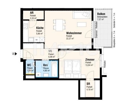 3 Zimmer Neubauwohnung im Grünen
